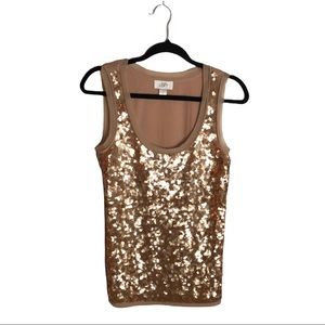 Ann Taylor Loft Top with sequins.  Size Small.Perfect Sparkle!